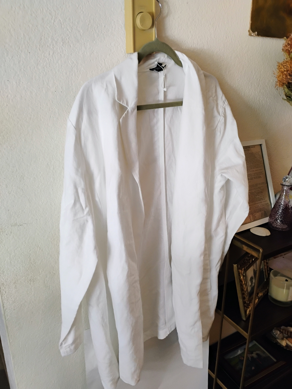 Eileen Fisher White Lightweight Open-Front Shirt Jacket Size 1X